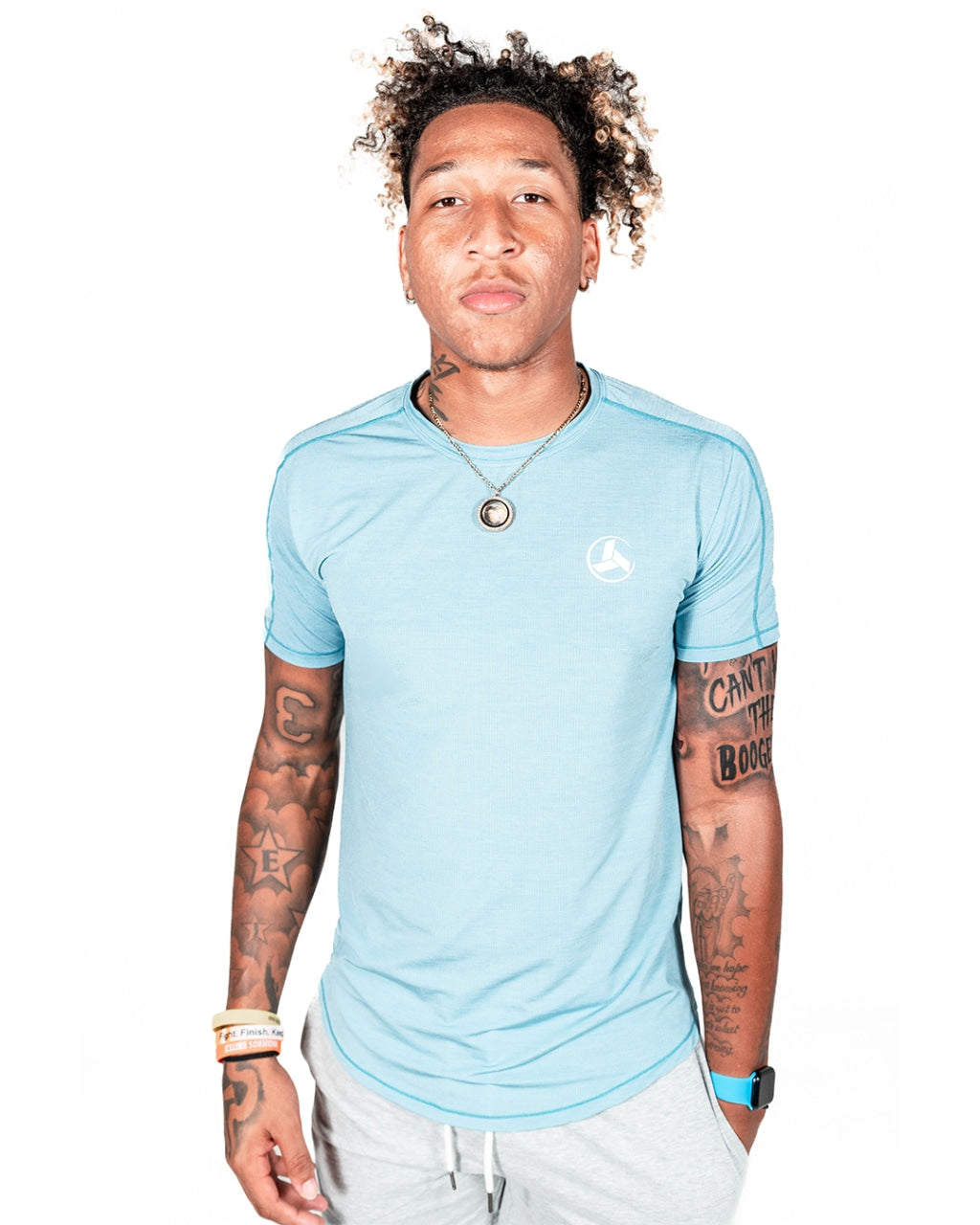 Turquoise Action Tee